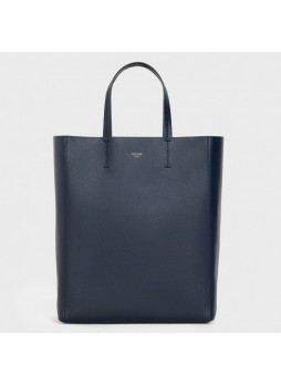 Ce.line Cabas Small Bag In Navy Blue Calfskin High
